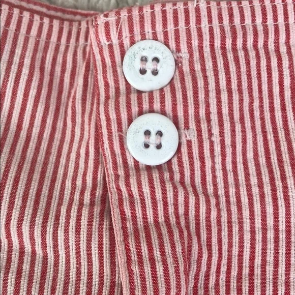 Vintage 90s Esprit Sport Seersucker Paper Bag Shorts - Picture 4 of 6